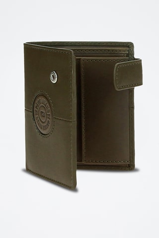 Cartera de piel Cracker - Verde