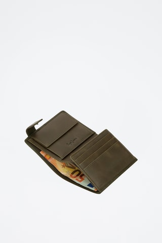 Cartera de piel Cracker - Verde