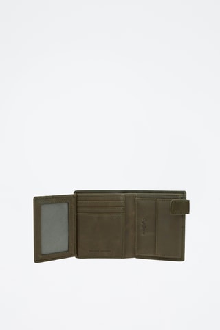 Cartera de piel Cracker - Verde