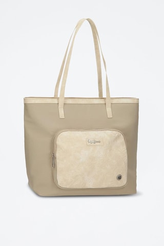 Bolso shopper Jana - Plateado y beige