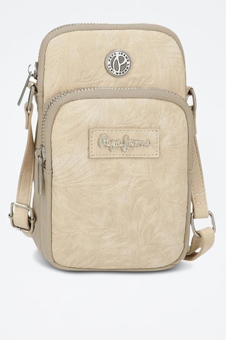 Bandolera Jana - Beige y plateado