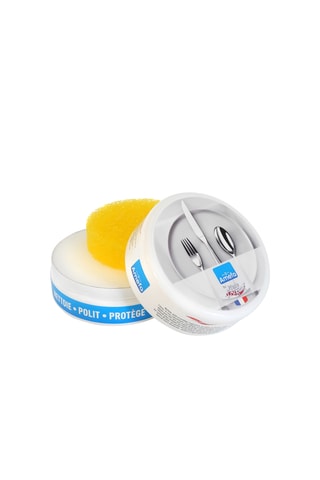 2 poêles Gourmet en acier inoxydable et 1 pierre d'argent Citron - 24/28 cm et 300 g