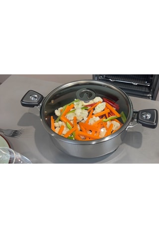 Sauteuse en acier inoxydable revêtement céramique Eclipse - 24 cm