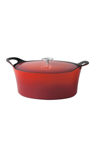 Panela de pressão oval em ferro fundido esmaltado Volcan 
35 cm - 6 l
