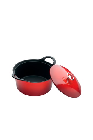 Panela de pressão redonda em ferro fundido esmaltado Volcan - 
20 x 12,5 cm - 1,6 l