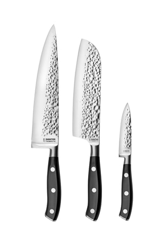3 couteaux de cuisine en acier inoxydable 5CR15MOV avec protection de lame Carbon