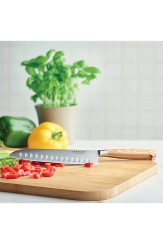 Houten en Roestvrijstalen Santokumes Essentiel - 18 cm