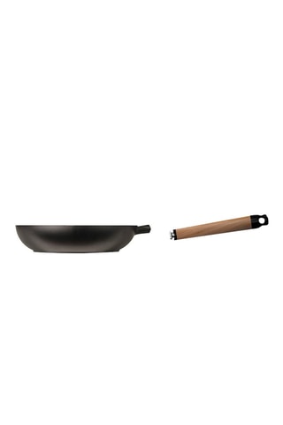 Poêle avec manche en bois de cèdre amovible - 30 cm