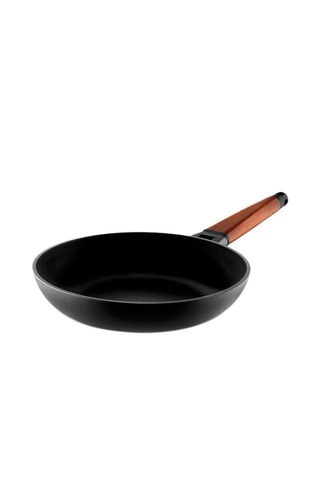 Poêle avec manche en bois de cèdre amovible - 28 cm
