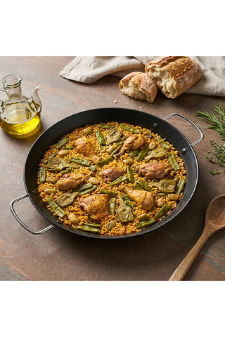 Poêle à paella en acier inoxydable - 36 cm