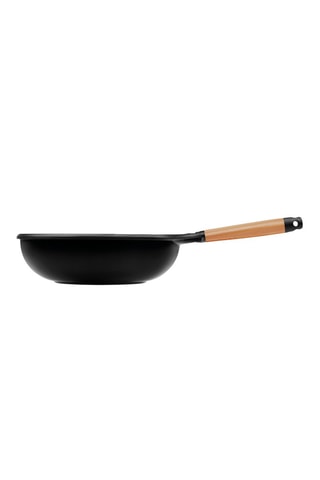 Wok avec manche amovible en bois de cèdre - 28 cm - 4 l