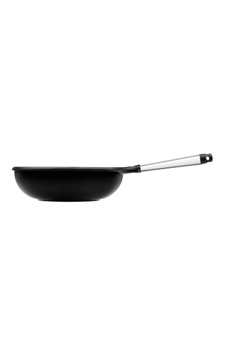 Wok avec manche amovible en acier inoxydable - 28 cm - 4 l