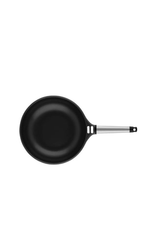 Wok avec manche amovible en acier inoxydable - 28 cm - 4 l