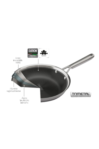 Poêle en acier inoxydable avec revêtement céramique - 18 cm