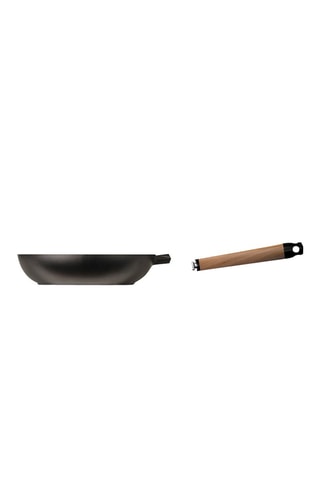 Poêle avec manche en bois de cèdre amovible - 26 cm