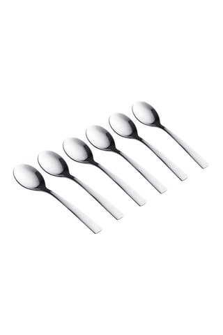 6 cuillères à dessert en acier inoxydable - 19 cm