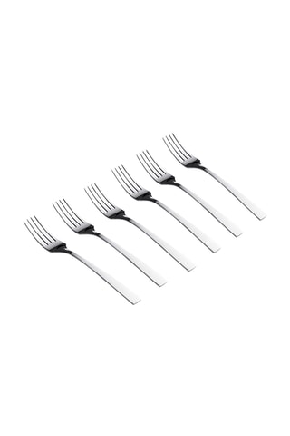 6 fourchettes de table en acier inoxydable - 24 cm
