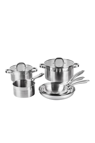 Batterie de cuisine en acier inoxydable - 8 pièces