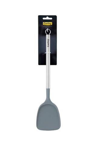 Spatule en acier inoxydable et silicone - 28 x 6,6 cm