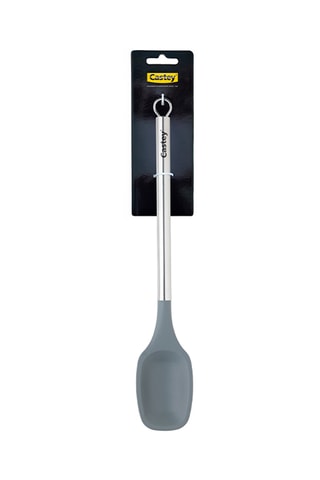 Cuillère en acier inoxydable et silicone - 24 x 5,5 cm