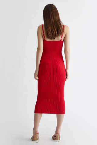 Robe fourreau - Rouge
