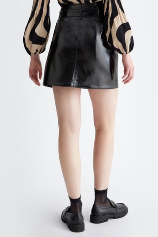 Jupe patineuse taille haute - Noir