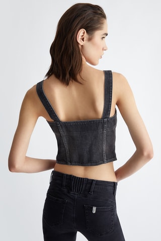 Top en jean - Bleu