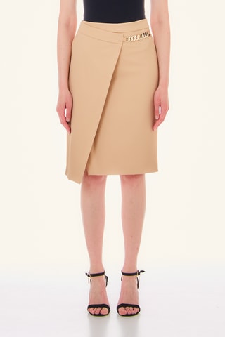 Jupe portefeuille - Beige