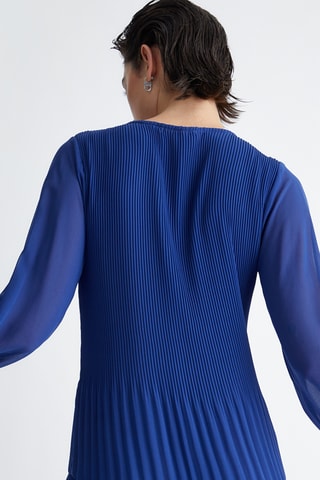 Robe plissée - Bleu
