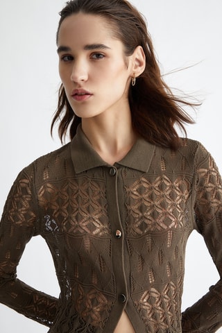Gilet long - Marron