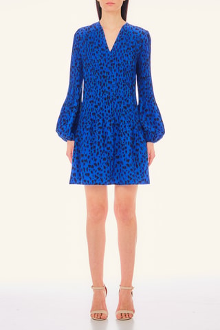 Robe plissée - Bleu