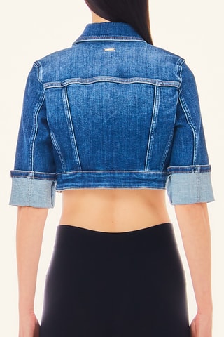 Veste courte en jean - Bleu