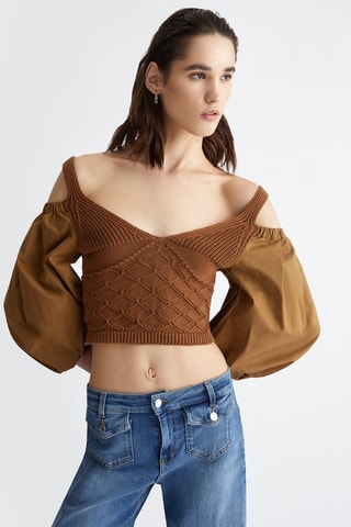 Crop top - Marron