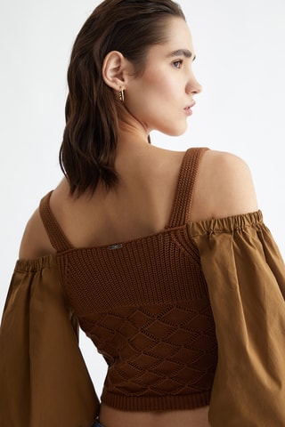 Crop top - Marron