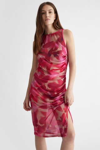 Robe drapée - Fuchsia
