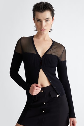 Gilet bi-matière - Noir