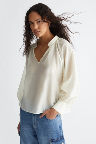Blouse en soie - Beige