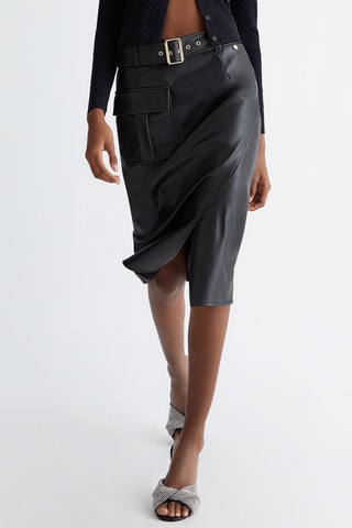 Jupe asymétrique taille haute - Noir