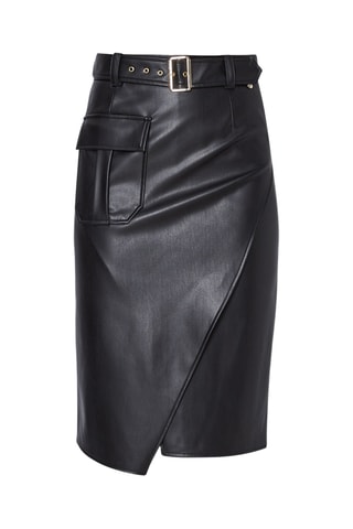 Jupe asymétrique taille haute - Noir