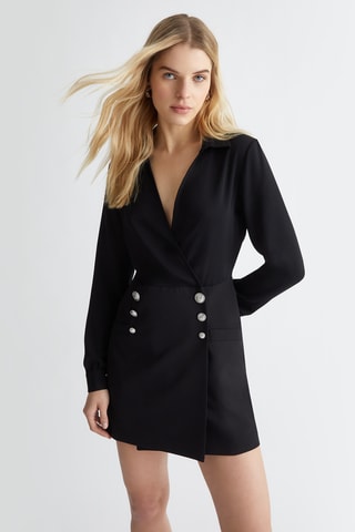 Robe portefeuille - Noir