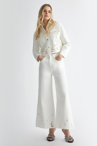 Pantalon flare - Blanc