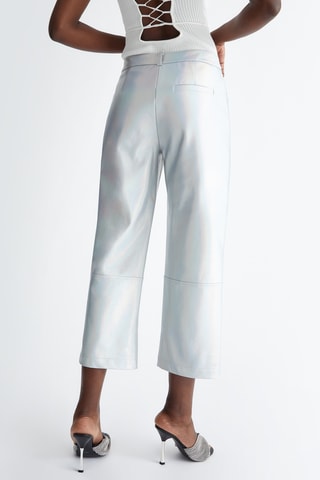 Pantalon straight - Argenté