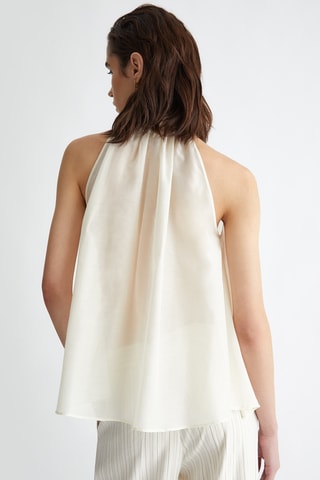 Top en soie - Beige