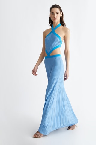 Robe longue - Bleu