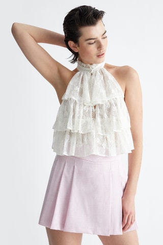 Blouse en dentelle - Blanc