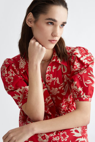 Robe chemise - Rouge