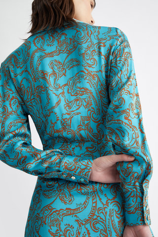 Robe portefeuille - Turquoise
