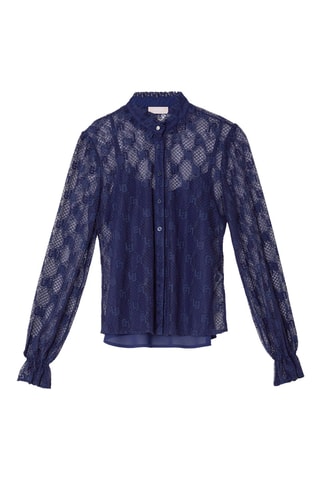 Chemisier en dentelle - Bleu foncé