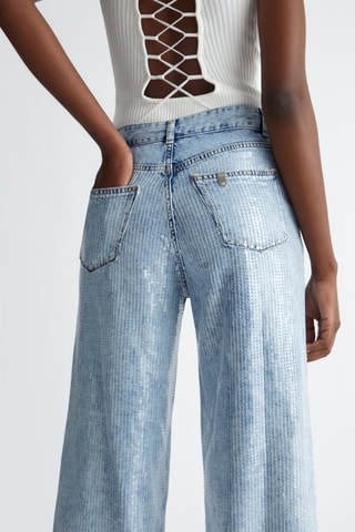 Jean flare 7/8 - Bleu