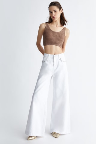 Jean flare - Blanc